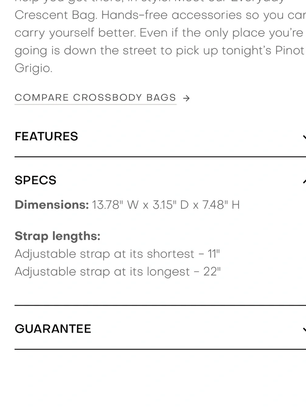 July Every Day Crescent Bag